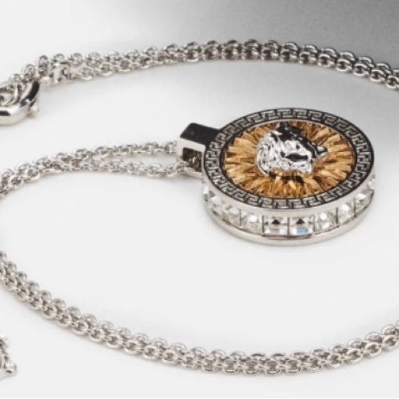 Versace Gold and Silver Medusa Necklace - Picture 5 of 6